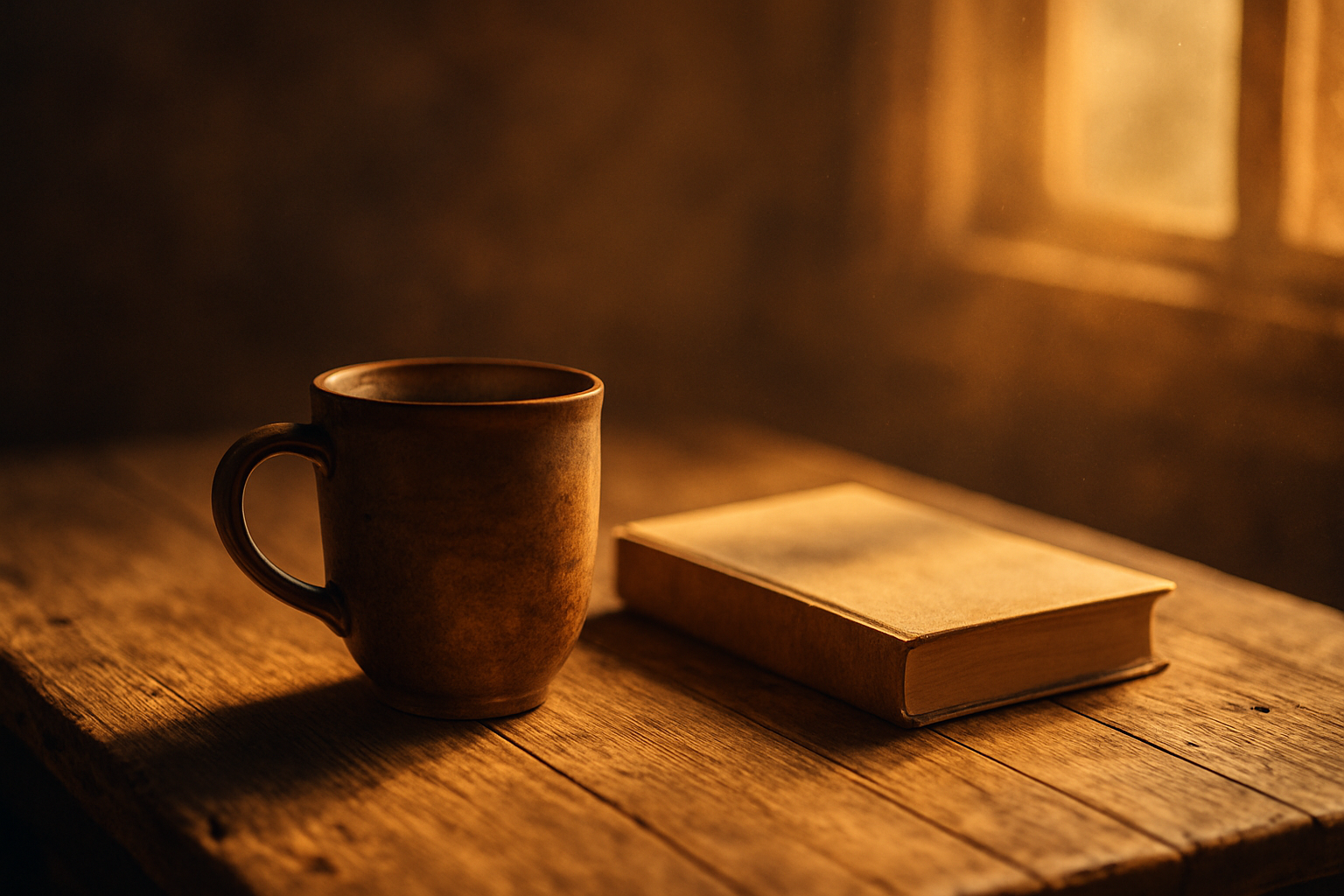 Coffee mug with book